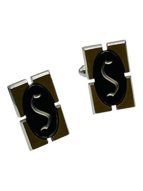 Vintage Hickok S Initial Two Tone Cuff Links